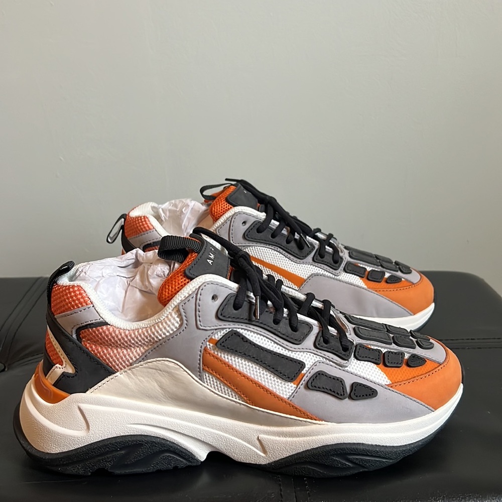 Black/orange/cream Amiri bone runner shoe